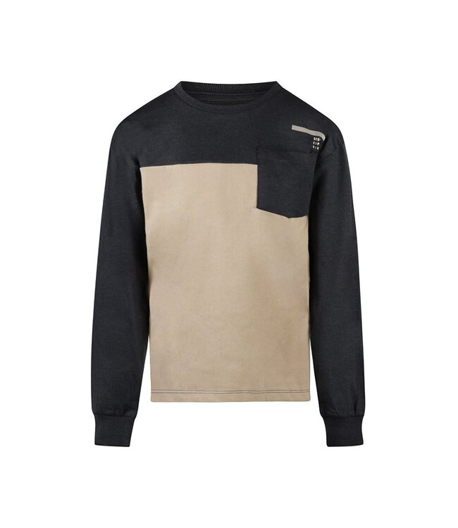 No Way Monday Longsleeve antraciet ecru explore hiking