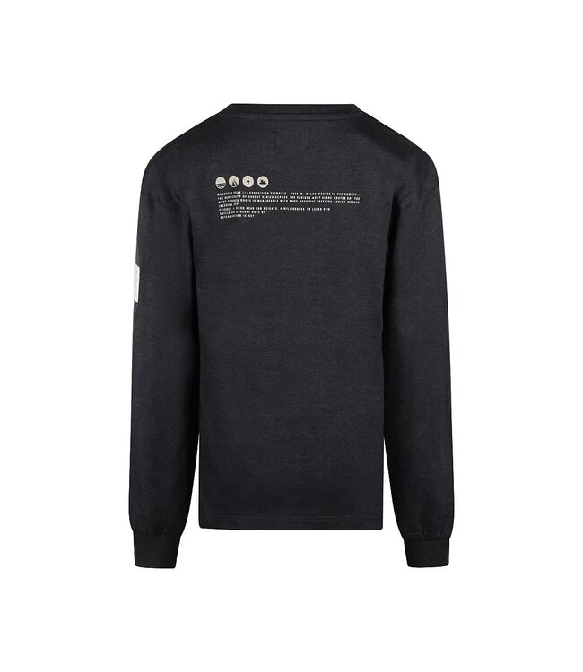 No Way Monday Longsleeve antraciet ecru explore hiking