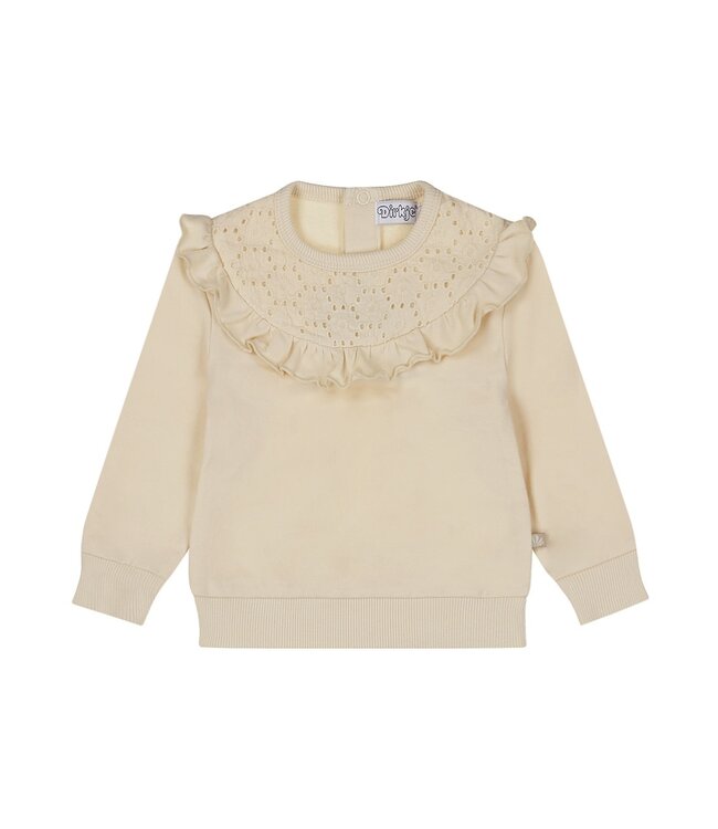 Dirkje Ecru trui met kant