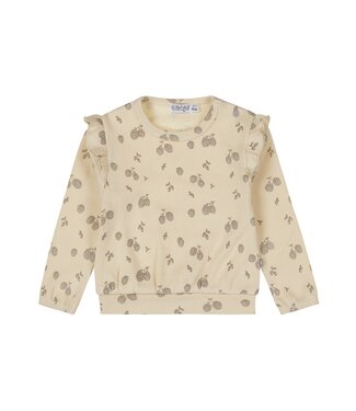 Dirkje Trui frilled kers gris