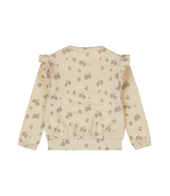 Dirkje Trui frilled kers gris