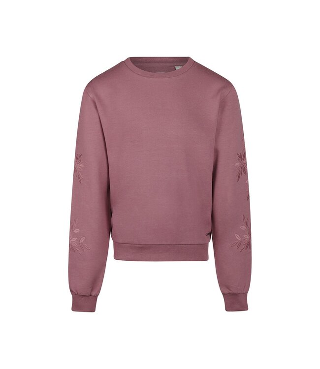 No Way Monday Sweater Burgundy Flowers