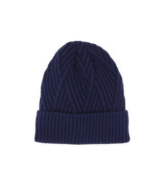 Access accessoires Muts donkerblauw geweven