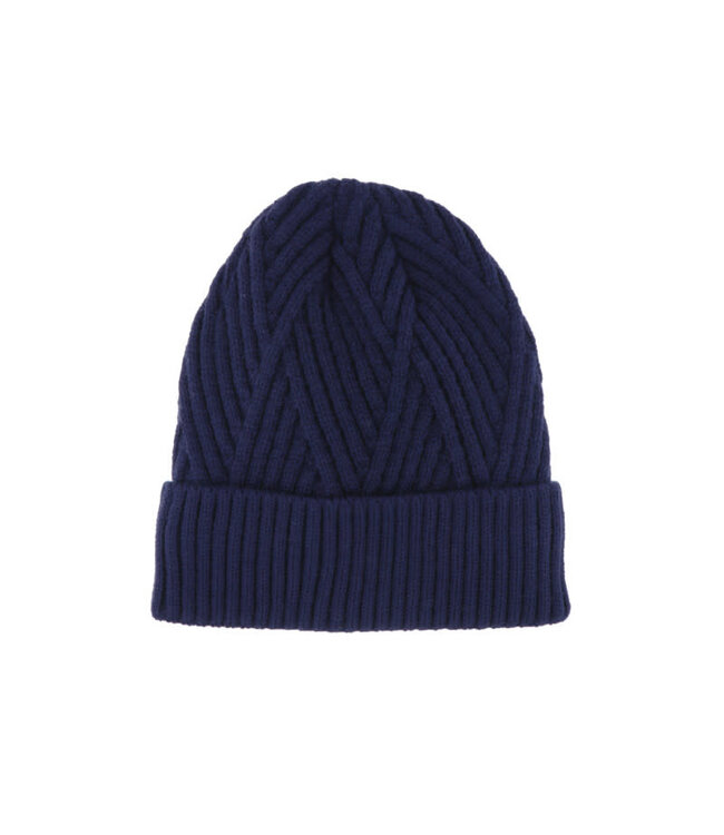 Access accessoires Muts donkerblauw geweven