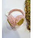 Access accessoires Oorwarmers oudroze gouden hart glitter