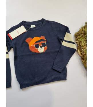 s.Oliver Trui gebreid fluffy bear donkerblauw