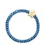 Haar armband goud ster velvet indigo blauw