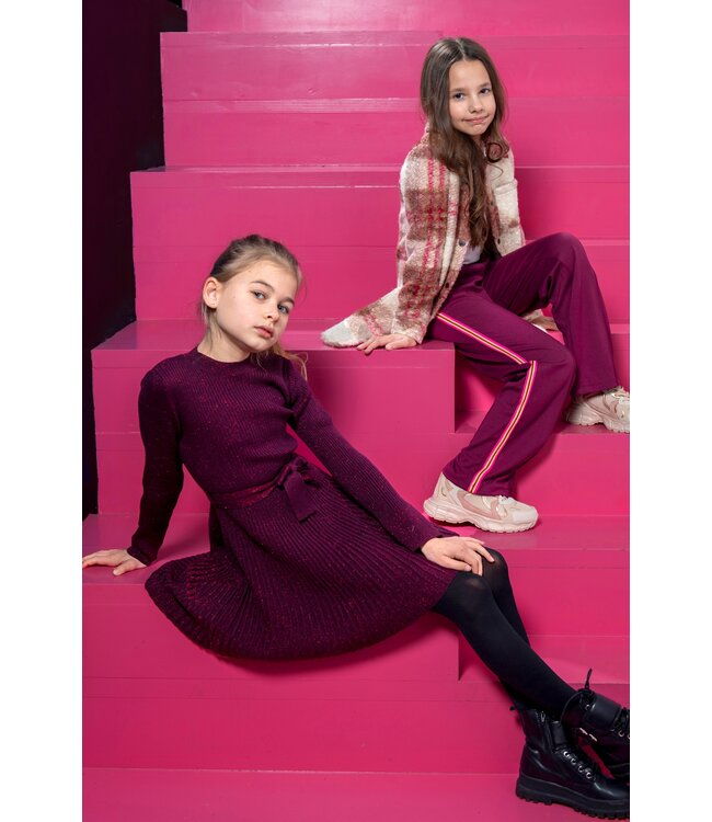 B-Nosy Kleedje bordeaux glitter Dorotha