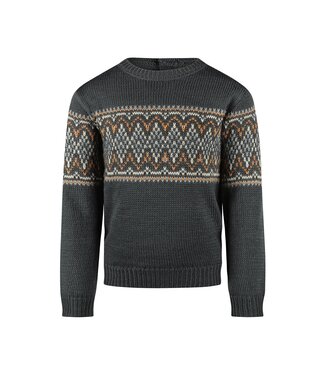 Koko Noko Gebreide herfst trui steel blue