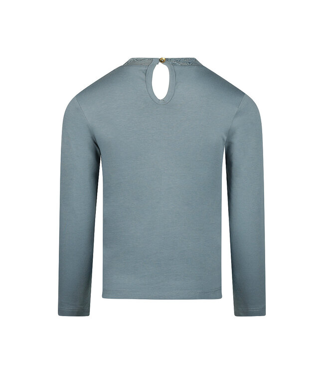 Koko Noko Longsleeve met kanten kraagje blauw