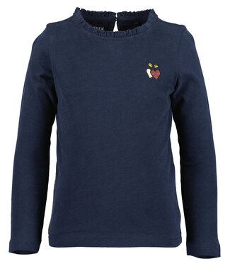 Blue Seven Longsleeve donkerblauw autumn hearts