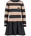 Blue Seven Jurk gestreept blauw beige met strik