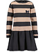 Blue Seven Jurk gestreept blauw beige met strik