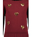 Blue Seven Jurk Burgundy gouden hartjes