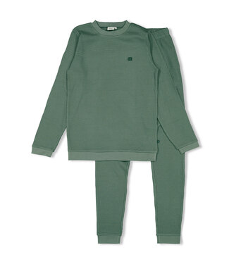 Feetje Wafelpyjama Adult Zeegroen
