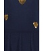 Blue Seven Jurk donkerblauw met gouden hartjes