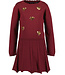 Blue Seven Jurk Burgundy gouden hartjes