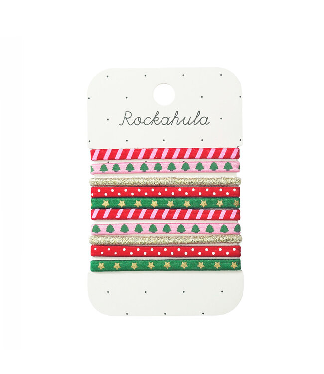 rockahula Haar elastieken effen kerst