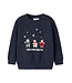 name it Sweater blauw Beary merry christmas
