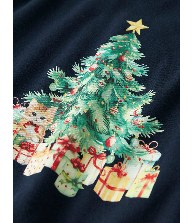 name it Longsleeve blauw christmas three
