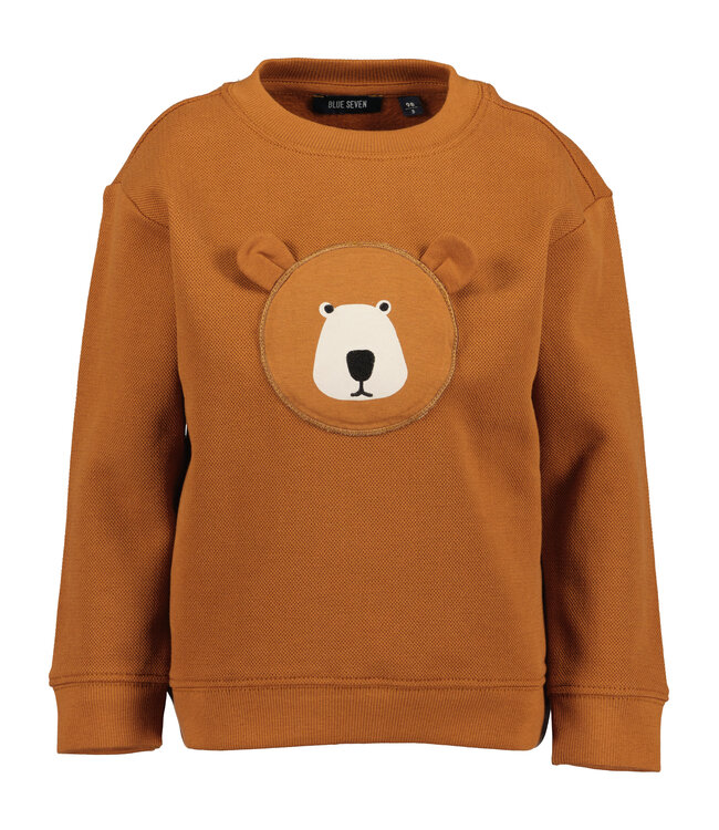 Blue Seven Trui bruin bear flapped