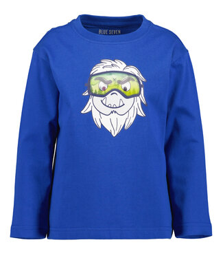 Blue Seven Longsleeve kobalt blauw monster bril