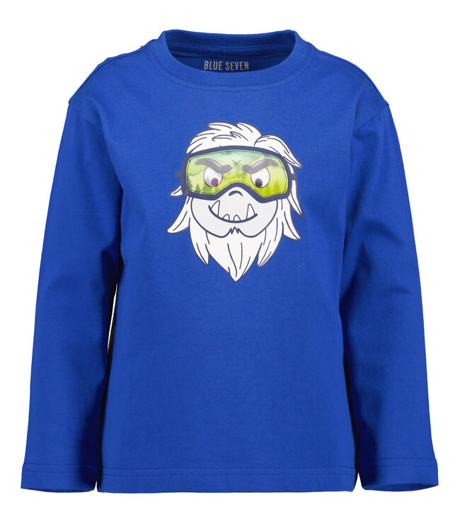 Blue Seven Longsleeve kobalt blauw monster bril