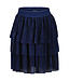 Blue Seven Plisé laagjes rok Donkerblauw