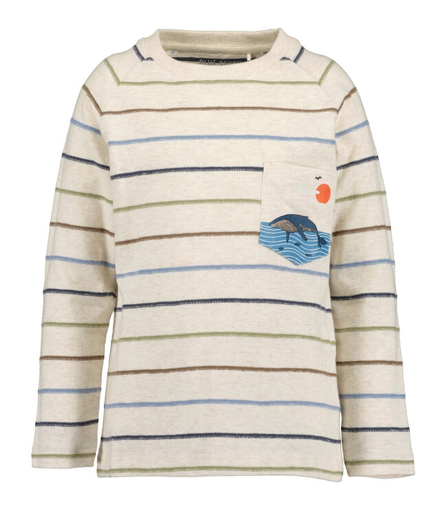 Blue Seven Longsleeve multi color strepen walvis