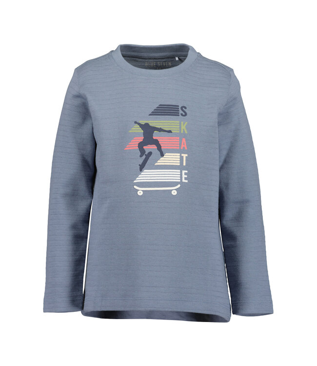 Blue Seven Longsleeve middelblauw skate