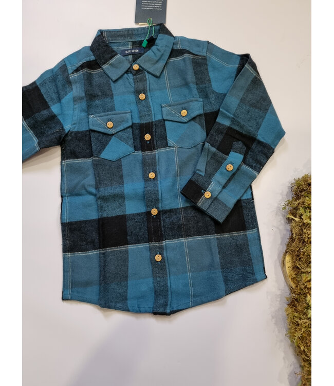 Blue Seven Hemd karro donkerblauw -lichtblauw