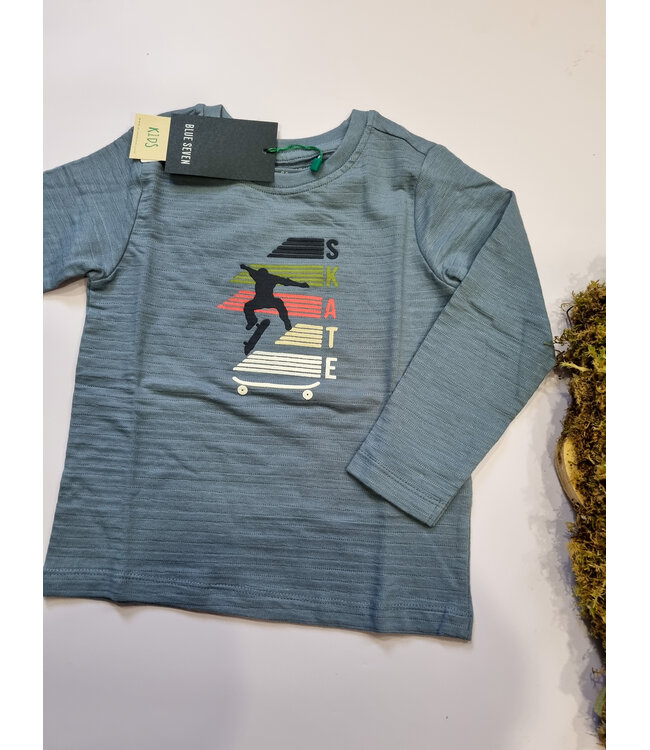 Blue Seven Longsleeve middelblauw skate