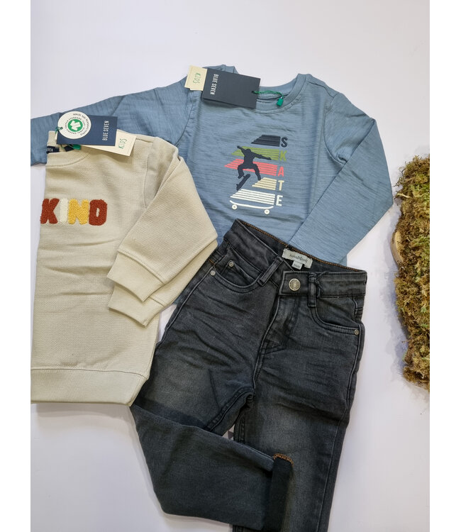 Blue Seven Longsleeve middelblauw skate