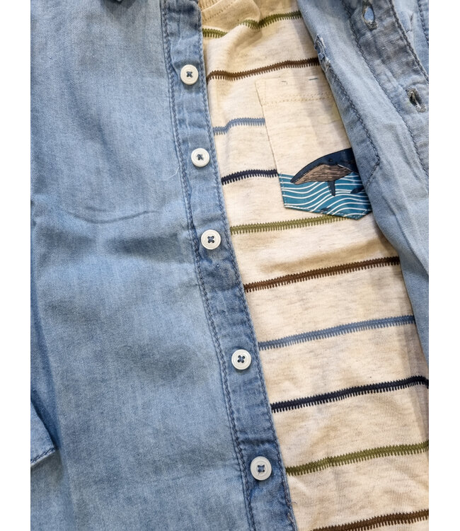 Blue Seven Longsleeve multi color strepen walvis