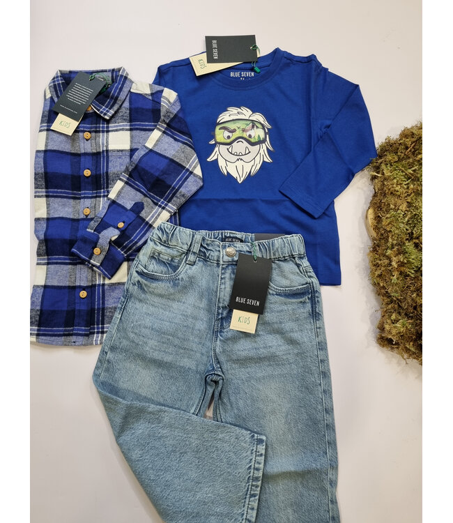 Blue Seven Hemd karro kobalt blauw