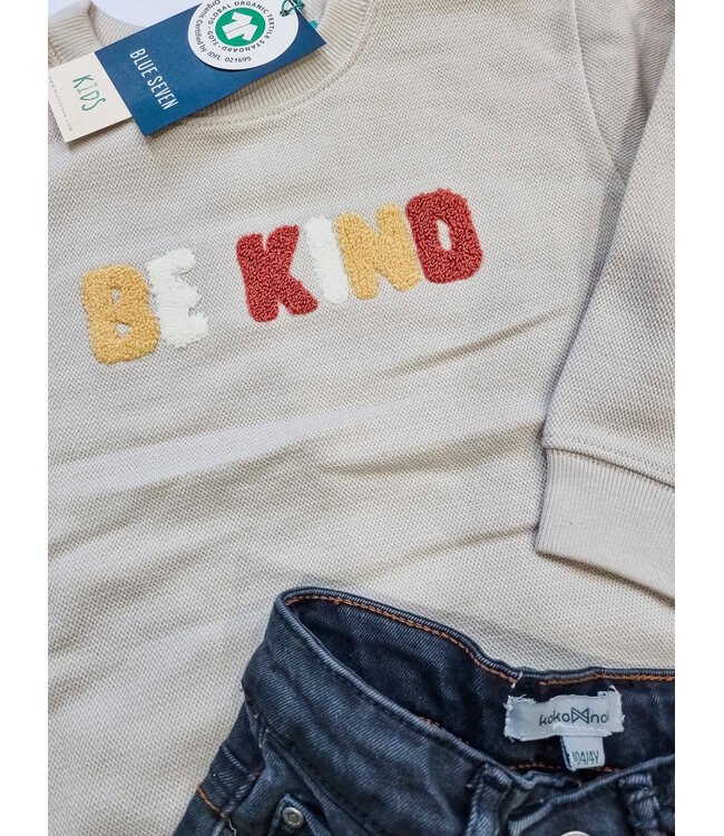 Blue Seven Trui Be Kind beige