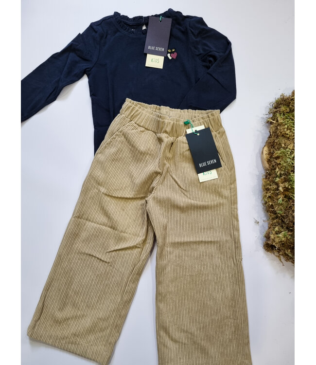 Blue Seven Longsleeve donkerblauw autumn hearts