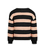 Koko Noko Sweater gestreept zwart roze