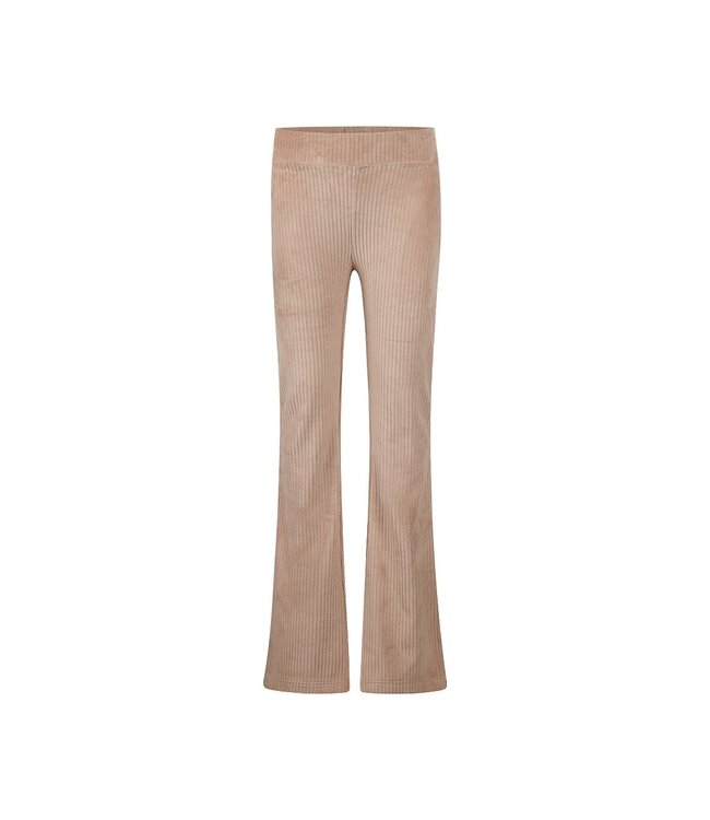 No Way Monday Velours broek bootcut taupe NWM
