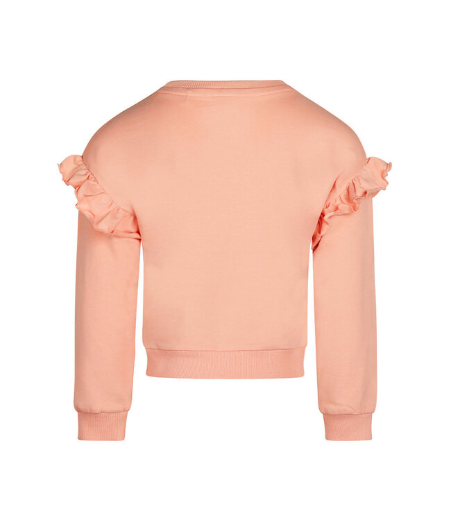Koko Noko Roze sweater Frilled schouder