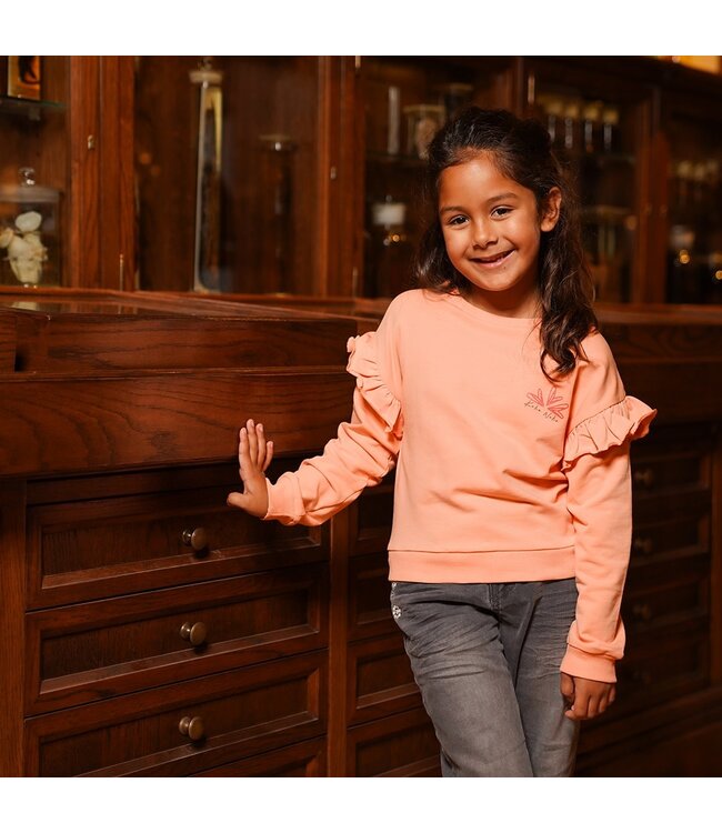 Koko Noko Roze sweater Frilled schouder