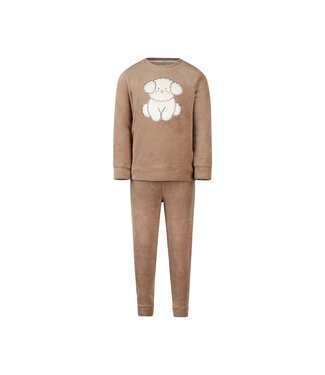 Charlie Choe Pyjama velours bruin hond unisex