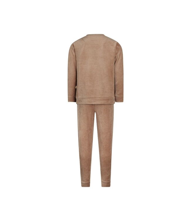 Charlie Choe Pyjama velours bruin hond unisex