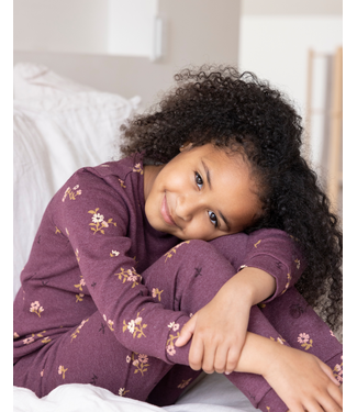 Feetje Premium Pyjama Bonny Bouquet Wijn melange
