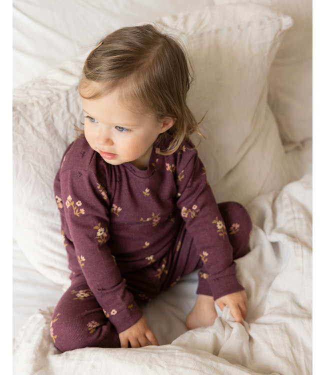 Feetje Premium Pyjama Bonny Bouquet Wijn melange