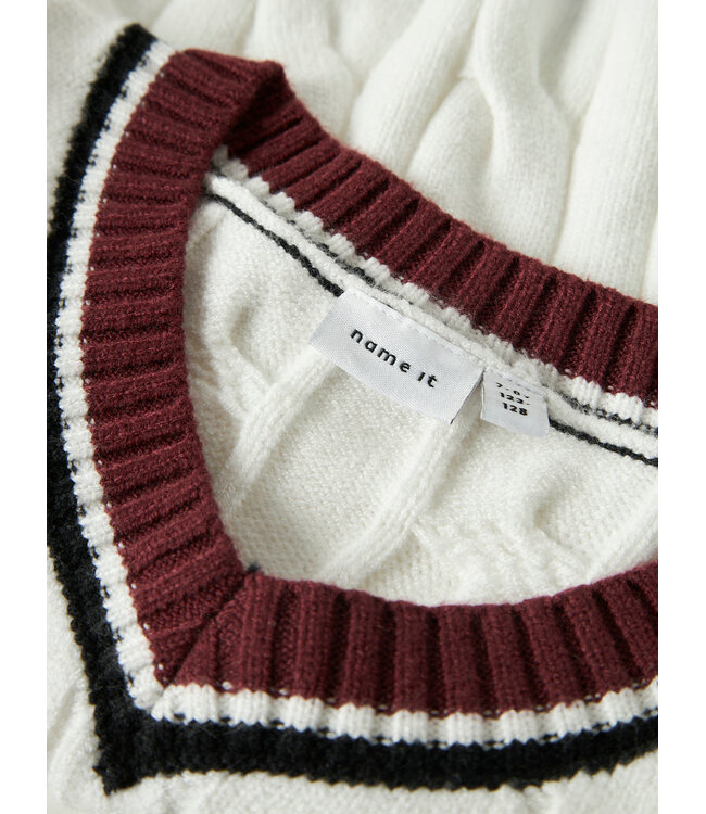 name it Knit Teppie ecru bruin