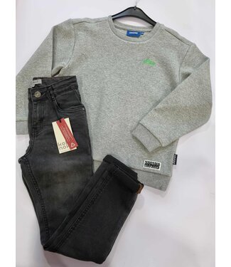 Someone Sweater grijs melange motor