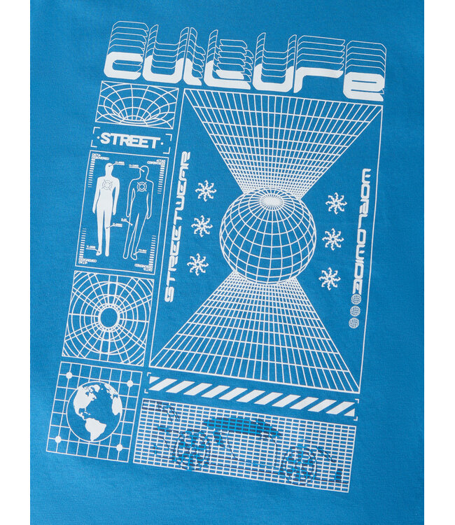 name it T-Shirt Benno Blauw Culture