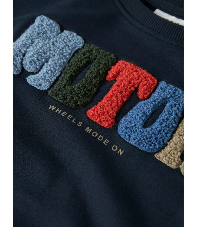 name it Sweater Luke Motor Donkerblauw