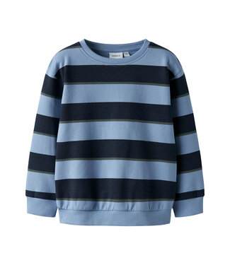 name it Sweater Bruce blauw gestreept